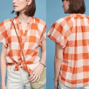 Anthropologie Maeve gingham top